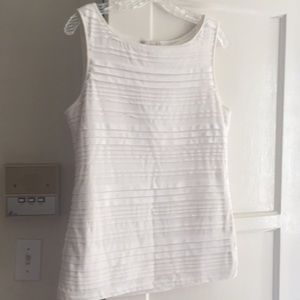Cream, sleeveless tank